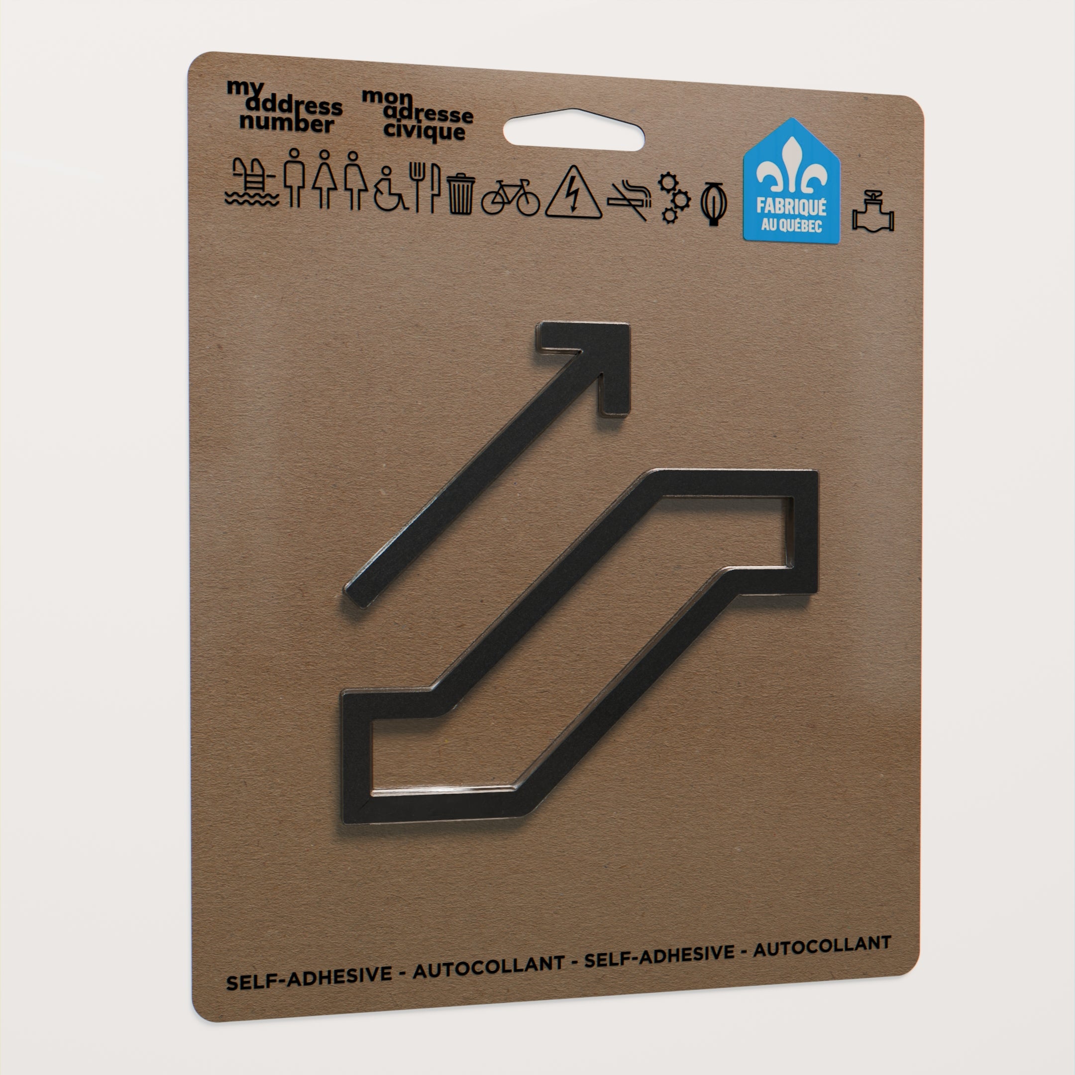 Acrylic adhesive pictograms for indoor signage