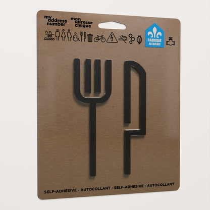 Acrylic adhesive pictograms for indoor signage