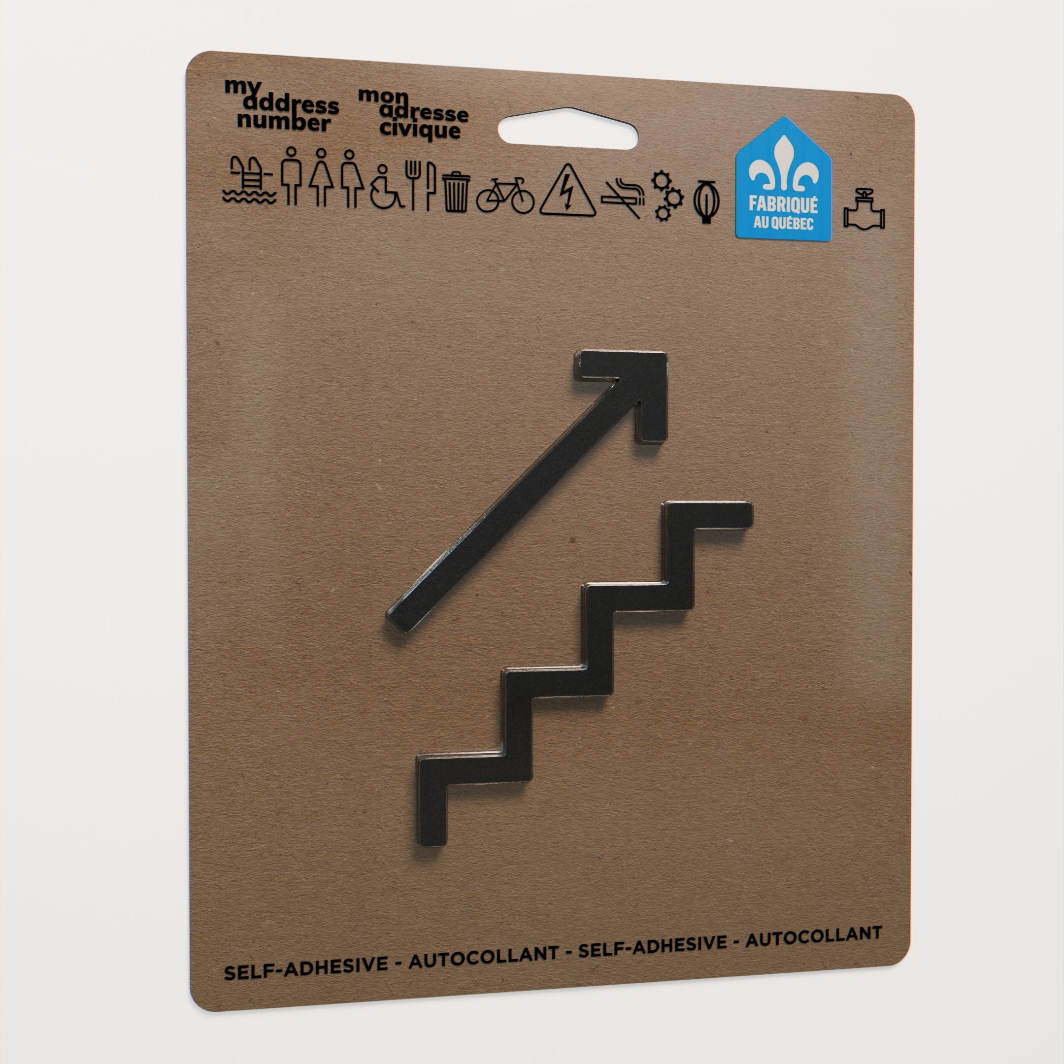 Acrylic adhesive pictograms for indoor signage