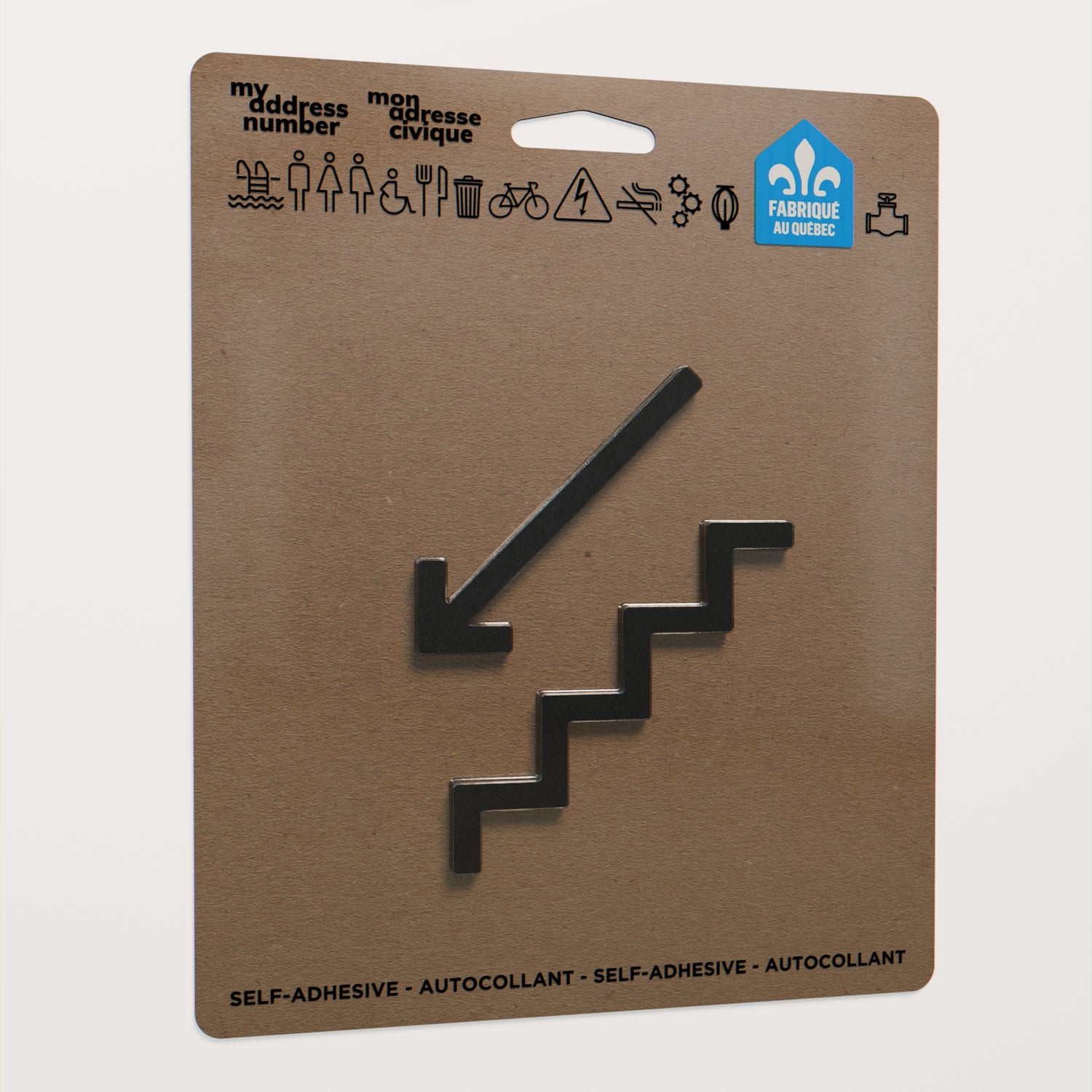 Acrylic adhesive pictograms for indoor signage