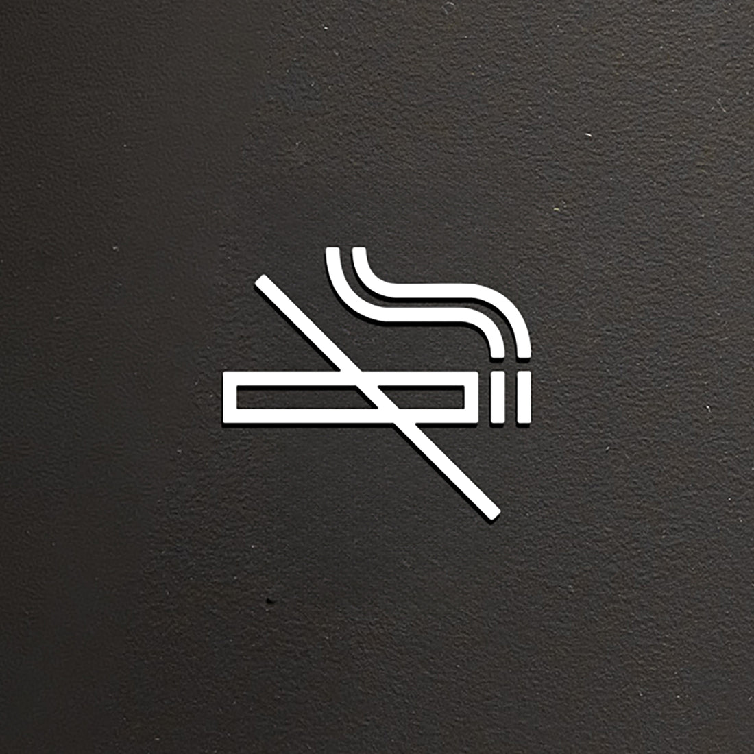 Pictogramme Interdit de fumer blanc, vue rapprochée
