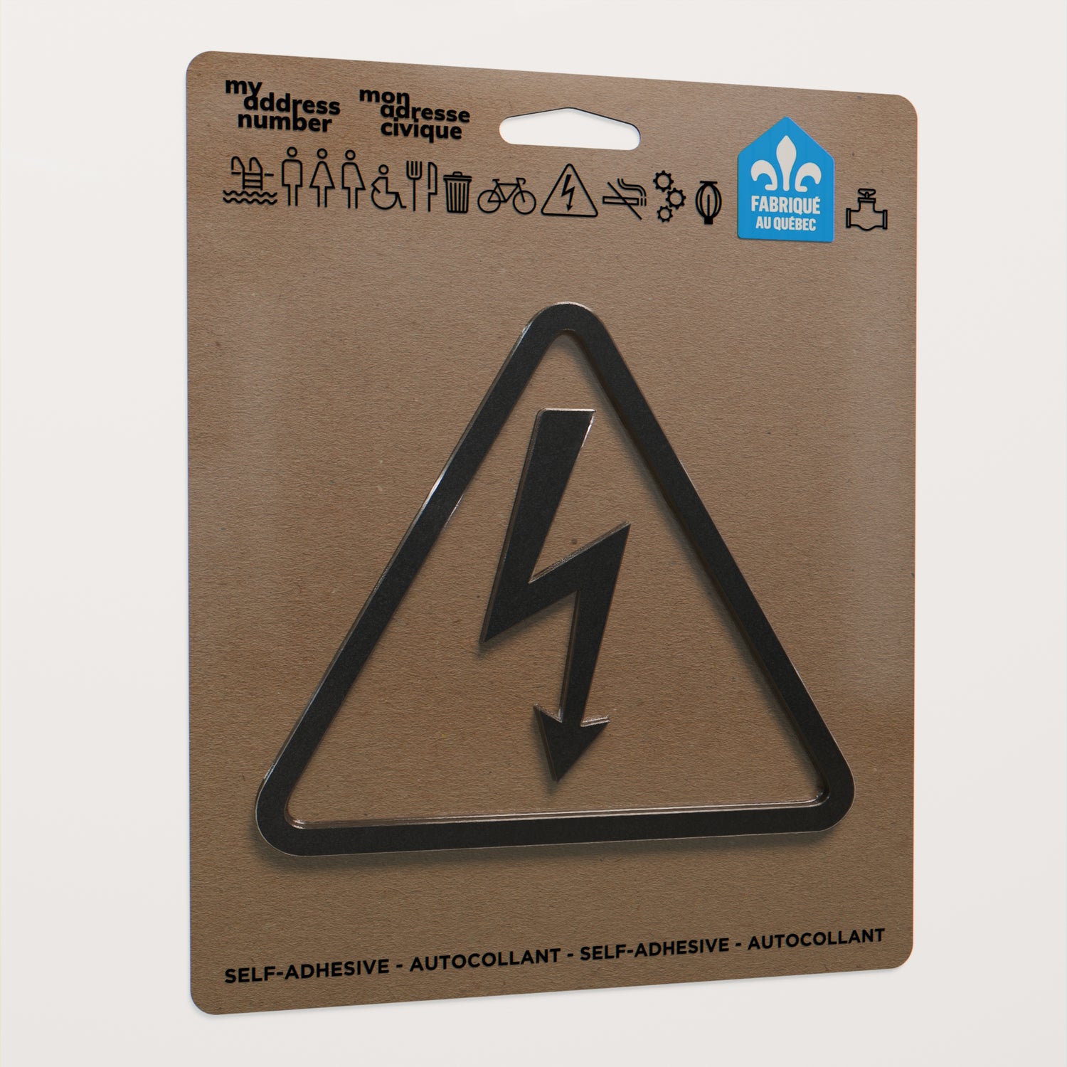 Acrylic adhesive pictograms for indoor signage