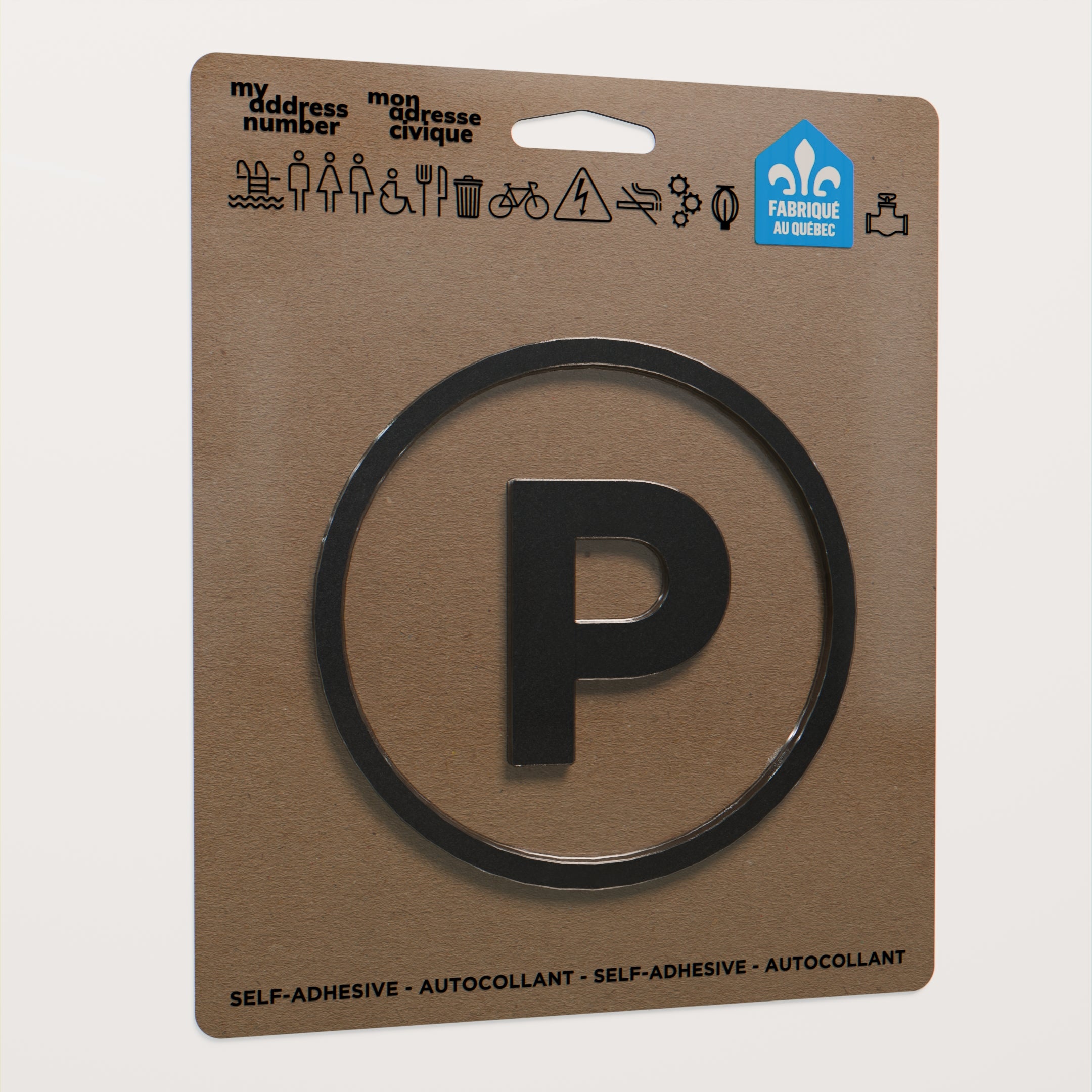 Acrylic adhesive pictograms for indoor signage