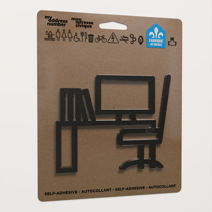 Acrylic adhesive pictograms for indoor signage