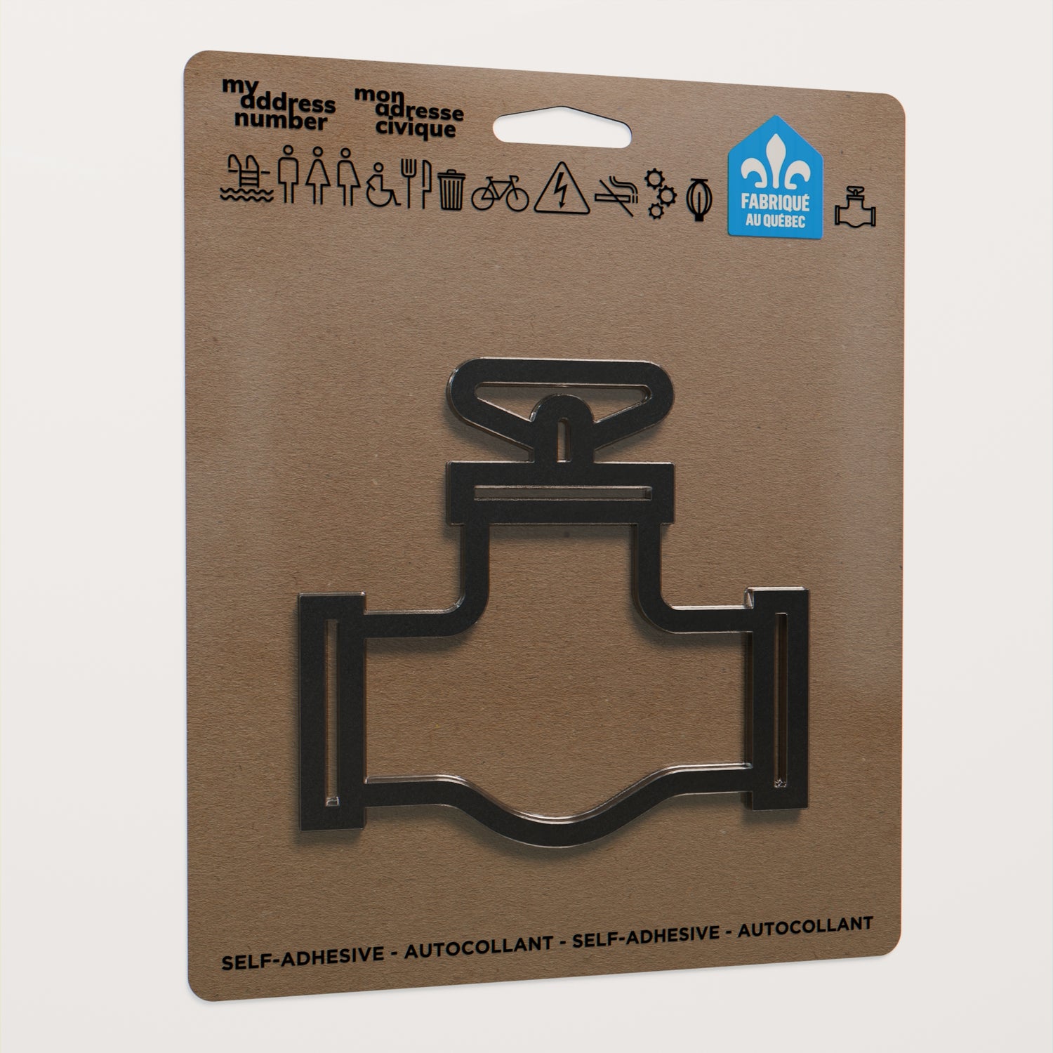 Acrylic adhesive pictograms for indoor signage