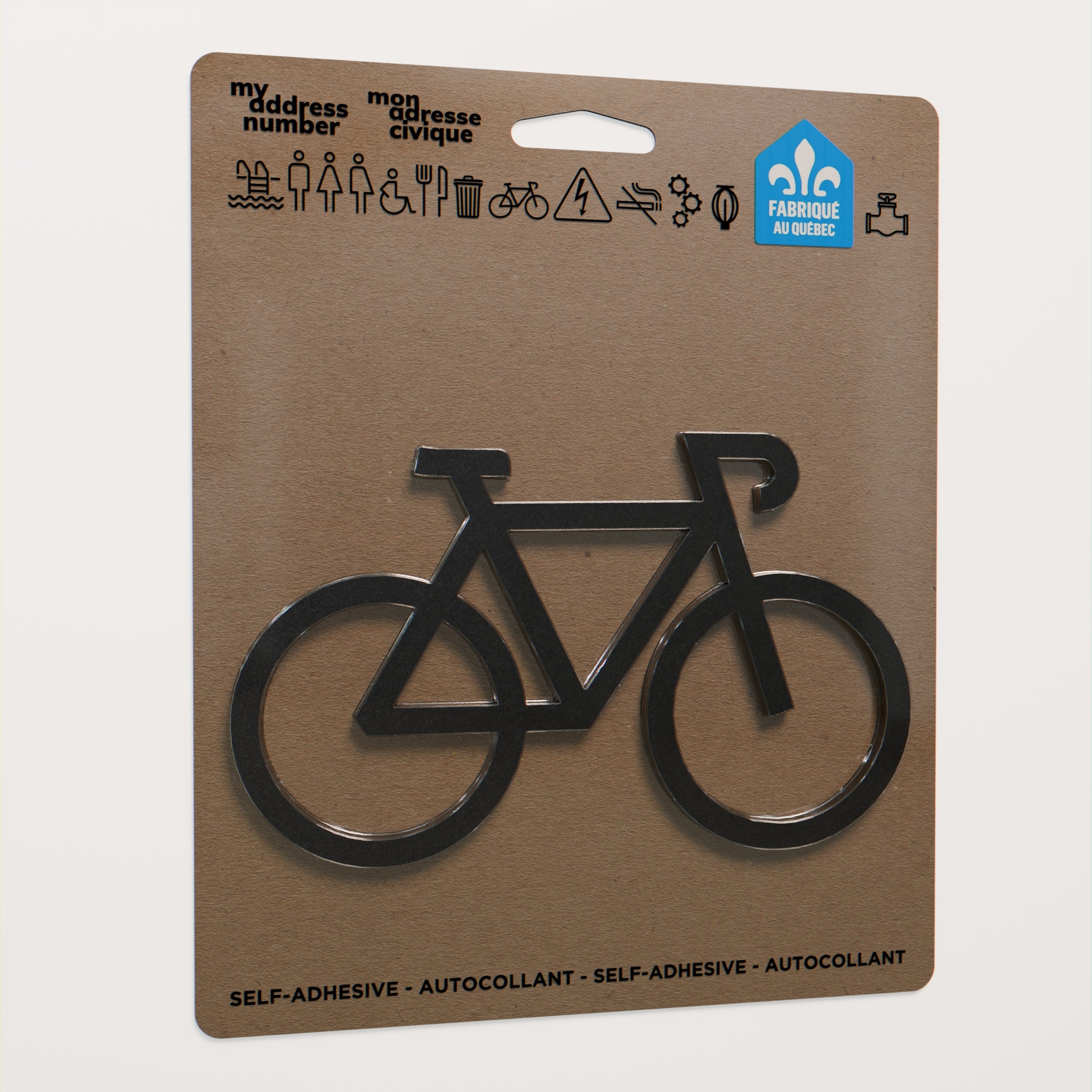 Acrylic adhesive pictograms for indoor signage