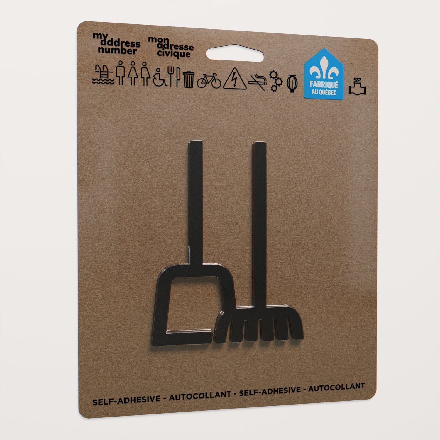 Acrylic adhesive pictograms for indoor signage