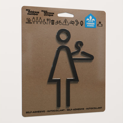 Acrylic adhesive pictograms for indoor signage