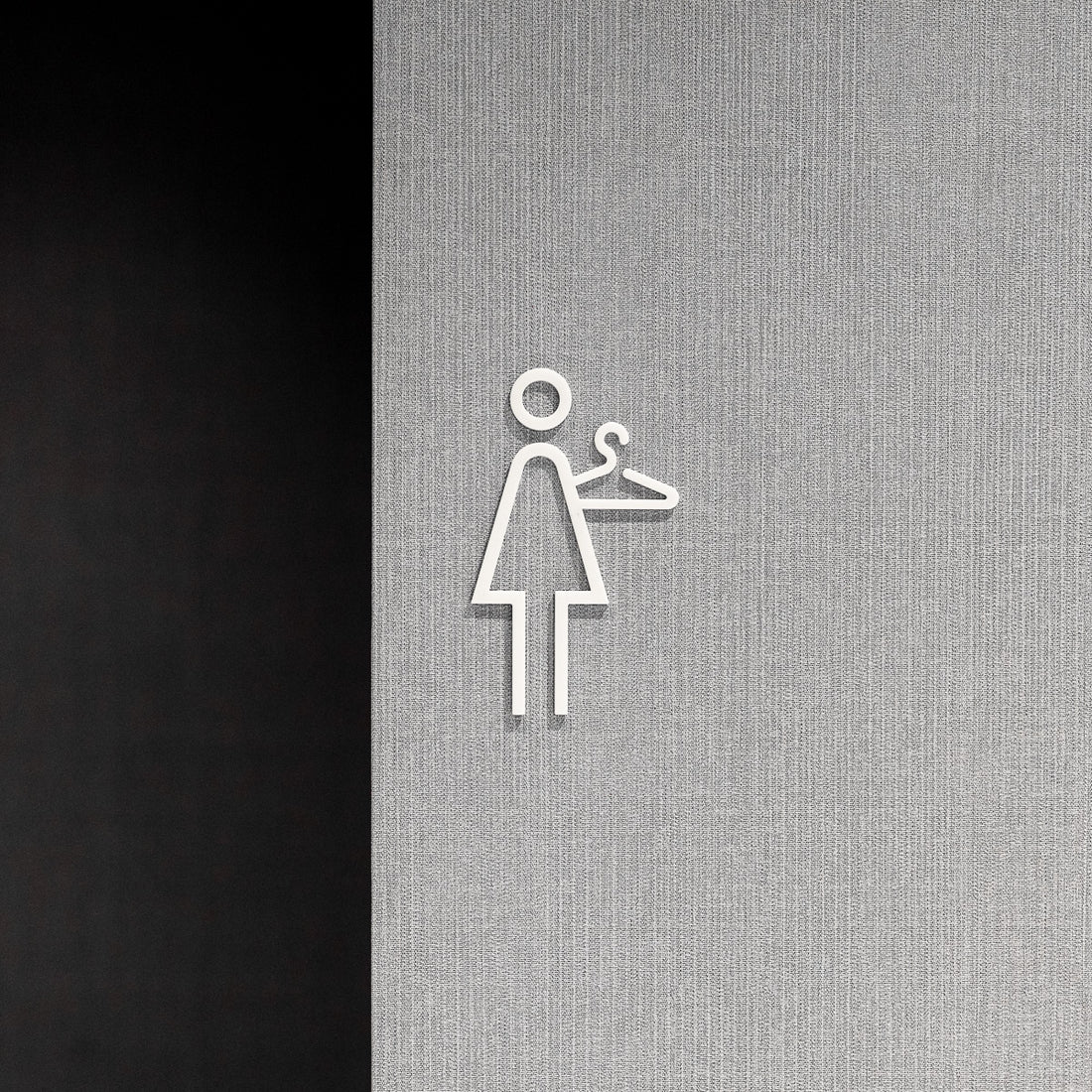 Pictogramme Vestiaire femme en situation