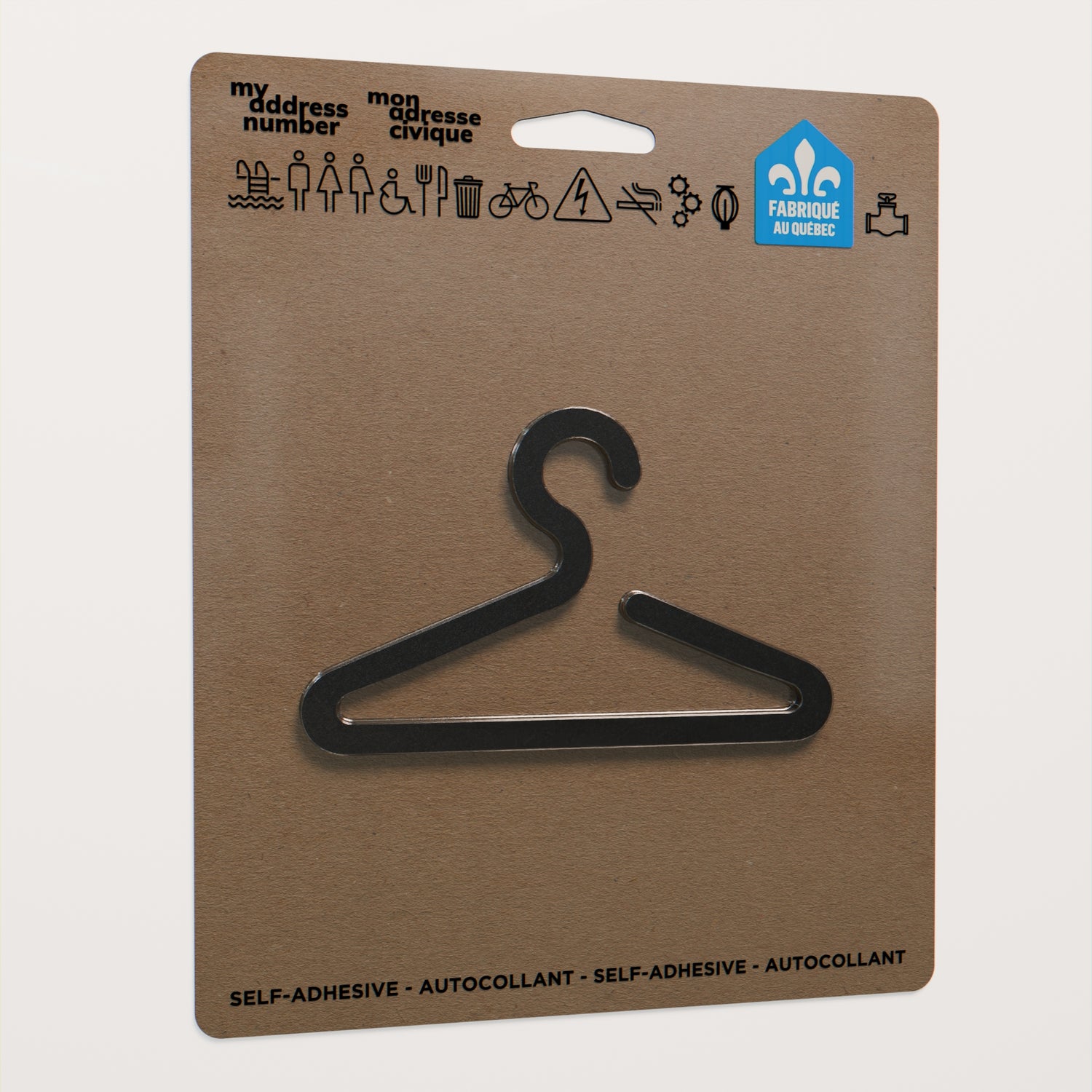 Acrylic adhesive pictograms for indoor signage