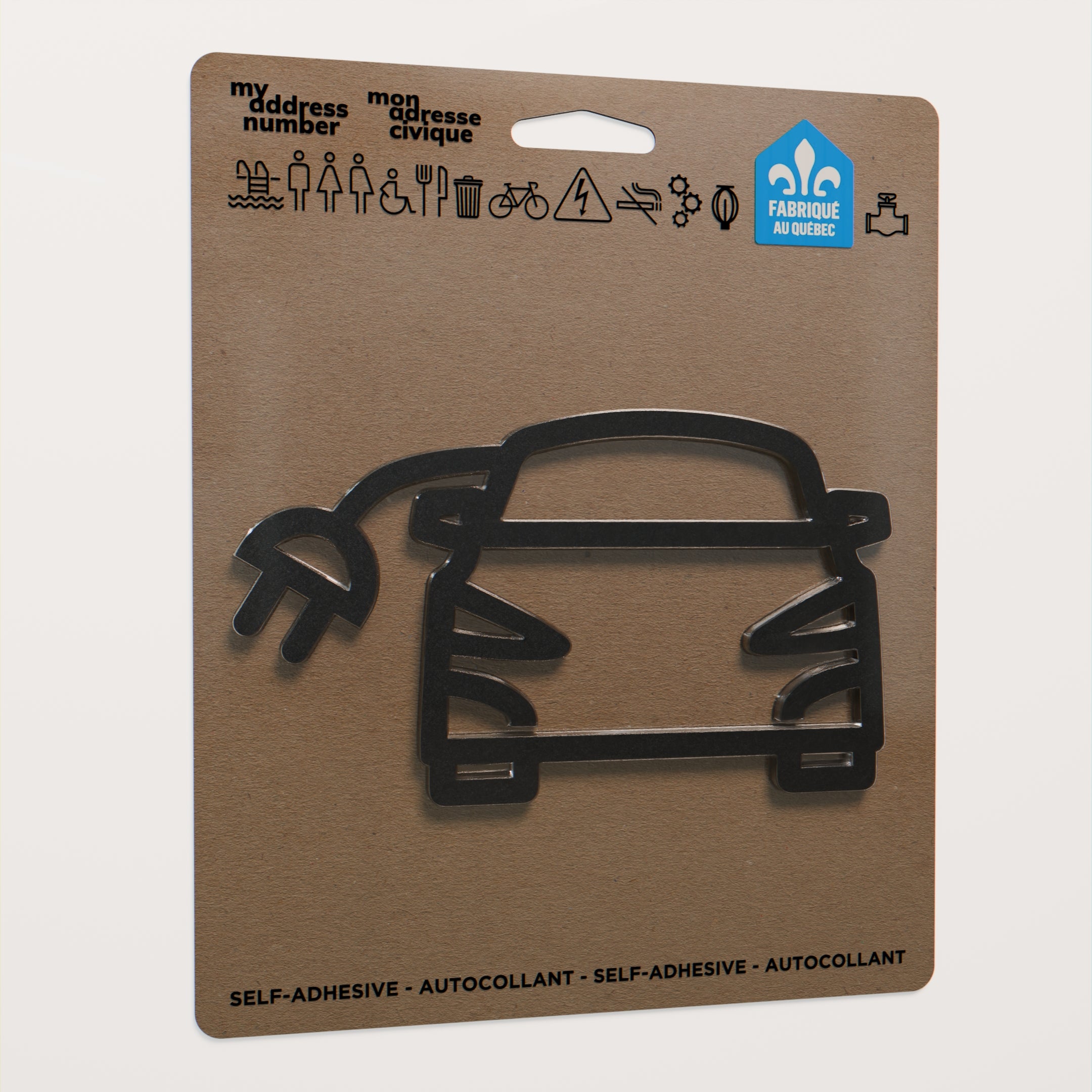 Acrylic adhesive pictograms for indoor signage
