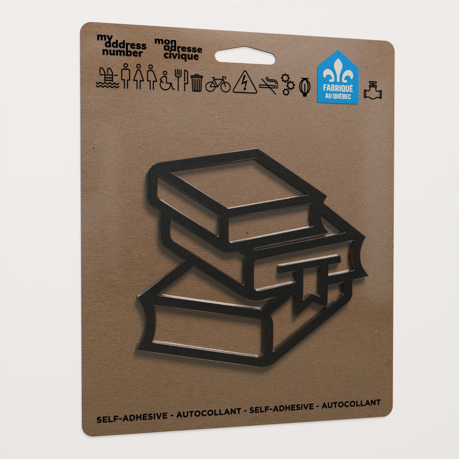 Acrylic adhesive pictograms for indoor signage