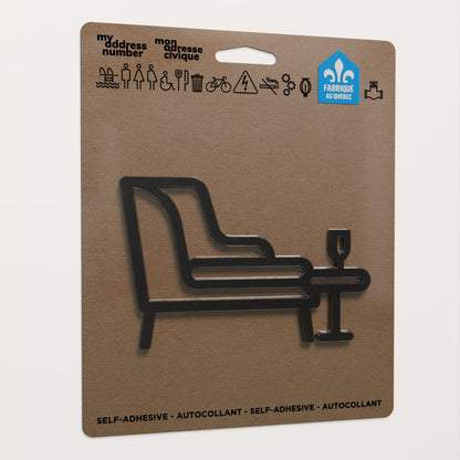 Acrylic adhesive pictograms for indoor signage