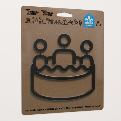Acrylic adhesive pictograms for indoor signage