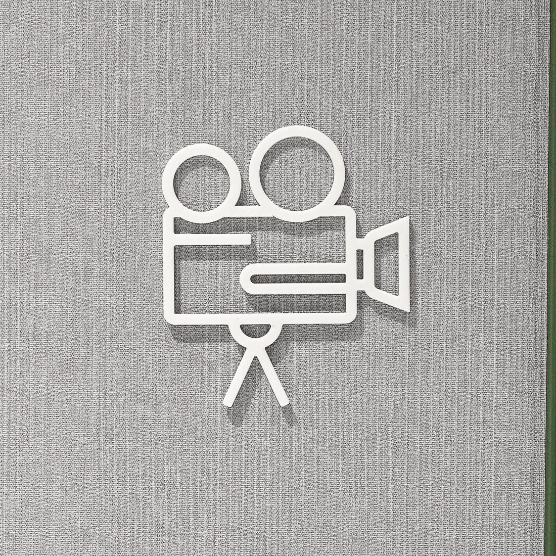 Pictogramme Cinéma blanc, vue rapprochée