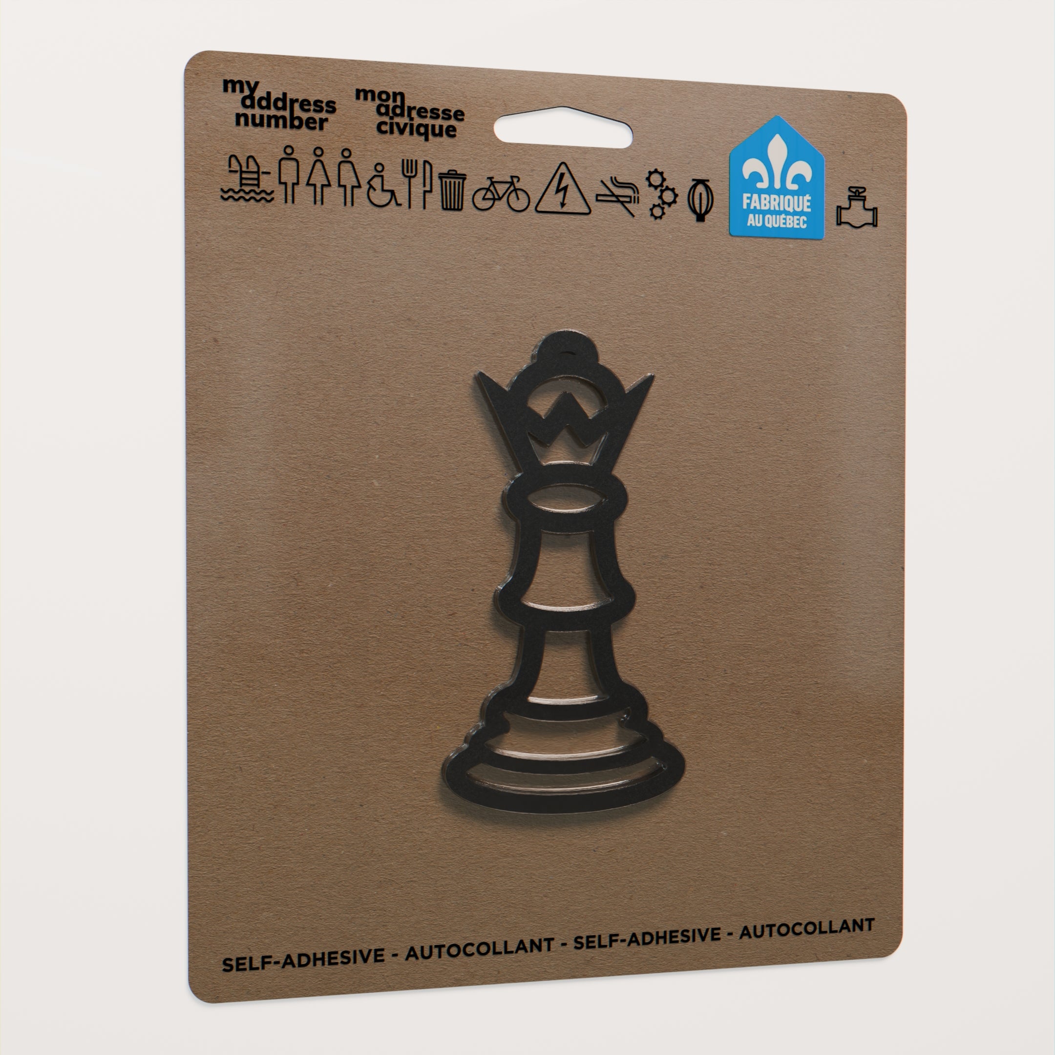 Acrylic adhesive pictograms for indoor signage