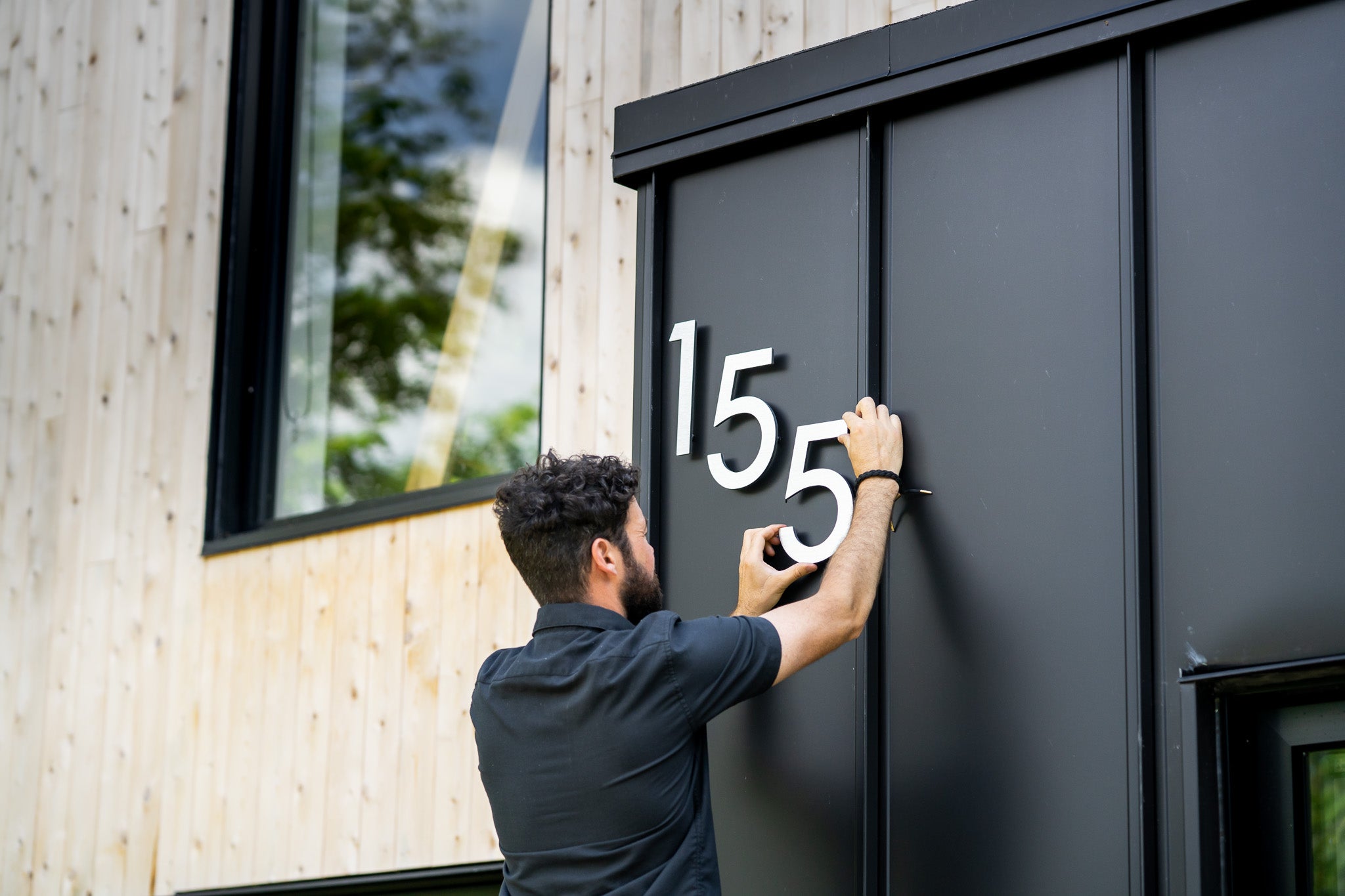 Load video: Installation of magnetic numbers