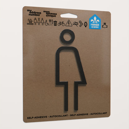 Acrylic adhesive pictograms for indoor signage